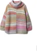 A knitted sweater with a colorful striped pattern. Produktbild-Vorschau