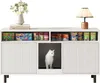 Katzentoiletten Schrank 120x50x66 cm Weiss Mit Produktbild-Vorschau 1
