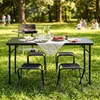 Vilde | Stolik campingowy z 4 taboretami zestaw - 120x60 cm Podgląd zdjęcia produktu 11