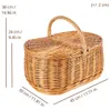 Creative Home Grote Rieten Mand, 45 x 30 x 38cm, Natuurlijk Productafbeelding-voorbeeld 3