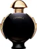 A product shot of a black and gold perfume bottle. Voir les images du produit