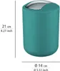 WENKO Schwingdeckel Eimer Brasil 2 L Petrol Müll Kosmetik Produktbild-Vorschau 3