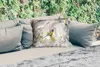 MuchoWow® Outdoor Kissen - Vogel - Kohlmeise - Blumen - Produktbild-Vorschau 2