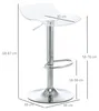 HOMCOM Lot de 2 tabourets de bar design contemporain assise Voir les images du produit 7