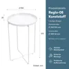 doporro Beistelltisch rund, Kleiner Tisch, Couchtisch rund Produktbild-Vorschau 6