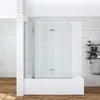 Duschabtrennung Duschtrennwand für Badewanne 150 x 140 cm Produktbild-Vorschau 2
