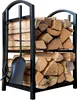 Metall Kaminholzregal 45x30x74 cm Schwarz | 5-teiliges Set Produktbild-Vorschau 1