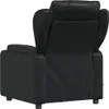 The back view of a black leather massage chair. Náhled obrázku produktu