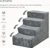 Pawhut Haustiertreppe 4-stufige Hunderampe Katzentreppe mit Produktbild-Vorschau 5