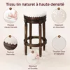 Tabouret de Bar Bois Pivotant Rembourré, Rétro Tabouret Voir les images du produit 4