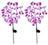 2x LED Solarleuchte, Orchidee, Erdspieß, Akku, H 75cm Produktbild-Vorschau 1