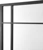 A close-up view of a black framed mirror with multiple panes. Náhled obrázku produktu
