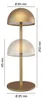 Ledvion 2x Wiederaufladbare LED Tischleuchte Messing Gold Produktbild-Vorschau 9