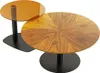 WISFOR 2er Set Couchtisch, Satztisch aus Holz und Glas, Produktbild-Vorschau 7