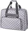 A gray polka dot sewing machine bag is shown against a white background. Produktbild-Vorschau