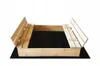 Bac à sable en bois avec bancs naturel 120cm Voir les images du produit 3