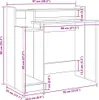 vidaXL Bureau noir imitation chêne 97 x 45 x 90 cm Bois Voir les images du produit 7