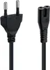 1m Stromkabel C7 Eurostecker Achterstecker 2-poliges Produktbild-Vorschau 1