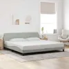 vidaXL Rám postele "Dover" světle šedý 200x200 cm sametový Náhled obrázku produktu 2