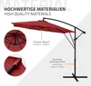 ML-Design Ampelschirm Ø 300 cm Rot Alu Sonnenschirm mit Produktbild-Vorschau 8