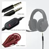 A collage of images showing different parts of a headphone cable and a pair of headphones. Podgląd zdjęcia produktu