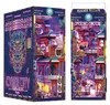 Puzzle 3D, Book Nook Cyber City, legno, Tonecheer, 284 Anteprima dell’immagine prodotto 1