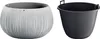 Obal na květináč BETON BOWL 2v1 plastový matný šedý Náhled obrázku produktu 16