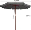 Kingsleeve Parasol de jardin en bois Ø 330 cm anthracite Voir les images du produit 4