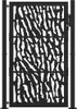 A black metal garden gate with a decorative cutout pattern. Podgląd zdjęcia produktu