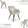 Chaise MARILYN Effet Velours Style Scandinave - crème/noir, Voir les images du produit 3