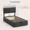 Lit tapissier AODEMOKO 90x190 cm avec système hydraulique Voir les images du produit 4