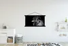 MuchoWow® Textilposter Hahn - Vogel - Schwarz - Weiß 120x60 Produktbild-Vorschau 2
