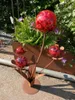Edelrost Glasblume Ferrum, rote Kugeln Produktbild-Vorschau 3