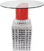 riess-ambiente Bistrotisch LIPSTICK 75cm rot silber runde Produktbild-Vorschau 8