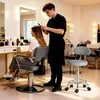 HOMCOM Rollhocker höhenverstellbar Drehhocker Drehbar Salon Produktbild-Vorschau 9