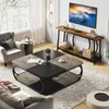 A living room scene with a coffee table, armchair, and console table. Podgląd zdjęcia produktu