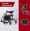 COSTWAY 2 in 1 Sedia a rotelle e deambulatore pieghevole e Anteprima dell’immagine prodotto 2