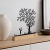 UNUS Deko-Aufsteller Baum mit Kind aus Metall und Bambus Produktbild-Vorschau 3