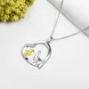 Huhn Mama Kind Herz Anhänger Halskette 925 Sterling Silber, Produktbild-Vorschau 6