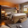 Sweiko Doppelbett Massivholzbett 160×200, Stauraumbett Produktbild-Vorschau 20