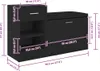 vidaXL Schuhbank Schwarz 94,5x31x57 cm Holzwerkstoff Produktbild-Vorschau 7