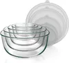 Arendo Insalatiera con coperchio, set, 5 ciotole in vetro Anteprima dell’immagine prodotto 1