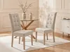 Stuhl 6er-Set - Stoff & Holz - Beige - VILLOSA Produktbild-Vorschau 2