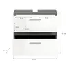 Blake meuble sous lavabo 2 tiroirs blanc brillant, gris. Voir les images du produit 2