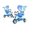 vélo enfant à 3 roues Panda Blue + bruit + capote + Voir les images du produit 5