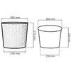 Rund Blumentopf 15,3 L Rattan-Optik Umbra Dunkel Braun Produktbild-Vorschau 2