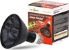 A reptile heat lamp and its packaging are shown. Náhled obrázku produktu