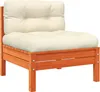 vidaXL Gartensofa ohne Armlehnen mit Kissen Wachsbraun Produktbild-Vorschau 1