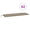 vidaXL Poduszka na ławkę ogrodową Taupe 150x(50+50)x7 cm Podgląd zdjęcia produktu 9