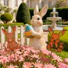 Osterdeko Garten 2er Set, rostige Metall Osterhasen im Produktbild-Vorschau 7